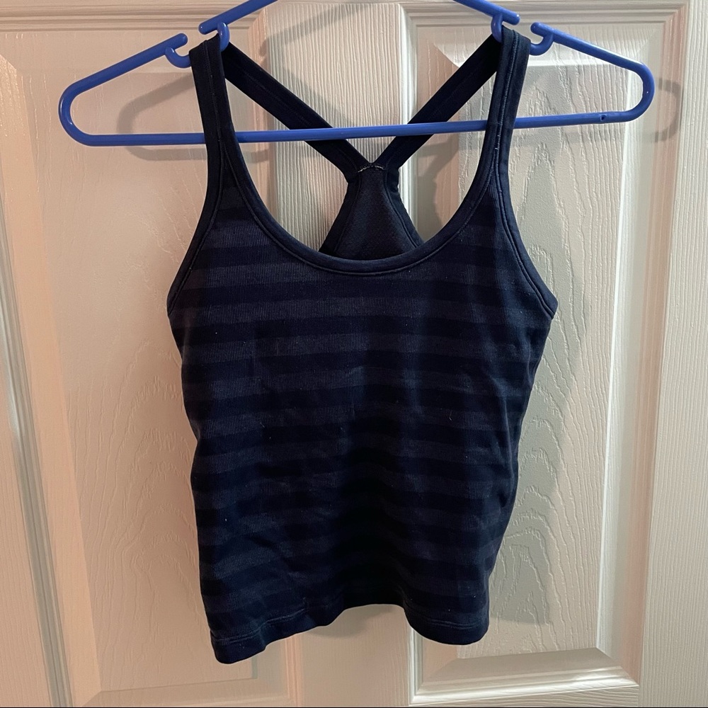 Lululemon Ebb To Street Tank Cropped Navy